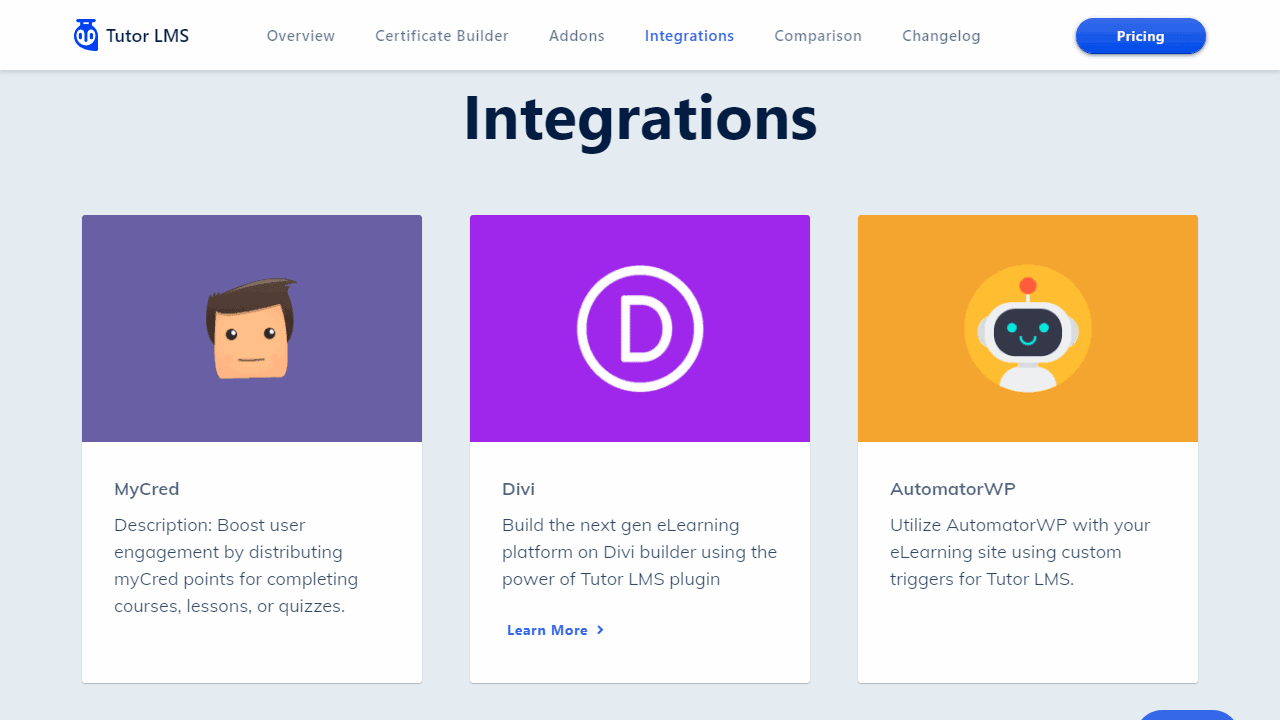 Tutor LMS Review: Integrations