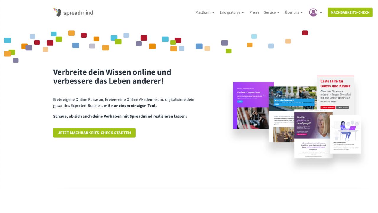 Startseite von spreadmind.de 